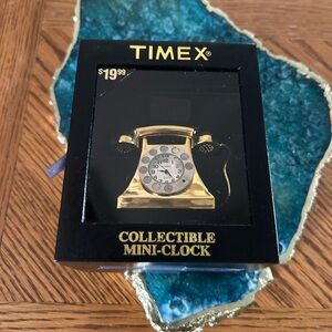 Vintage TIMEX Gold Vintage Telephone Mini-Clock